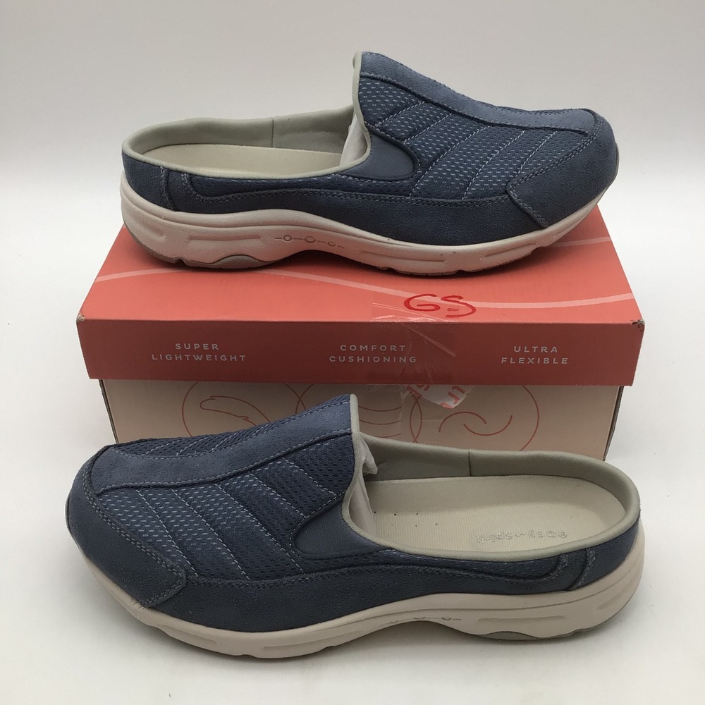 Easy Spirit Hotrace Mules Womens Size 12 M Flintstone Blue Slip On Clogs NEW